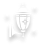 A black and white image of a lamp.