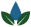 A blue flower with green leaves on it.